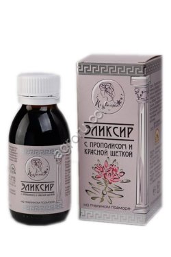 Эликсир Пчелатея с прополисом и красной щеткой, на пчелином подморе.