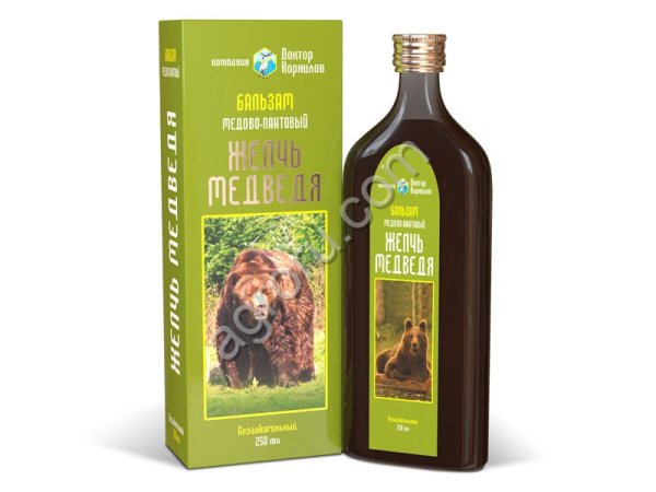 Бальзам медово-пантовый Желчь медведя (Алтай), 250 мл,