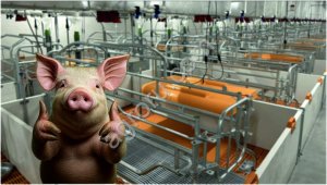 Лампа для обогрева поросят с крышкой