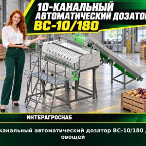 10-канальный автоматический дозатор ВС-10/180 для овощей