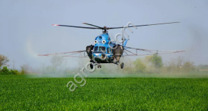 Опрыскивание полей вертолетом ми-2. Авиахимработы