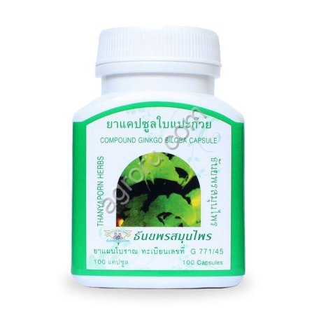 Фито-капсулы для умственной активности Ginko Biloba 100 шт,