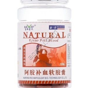 Капсулы Э-цзяо при анемии, дефиците железа Natural, 100 кап,