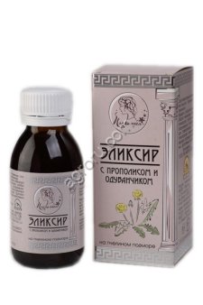 Эликсир Пчелатея с прополисом и одуванчиком, на пчелином подморе.