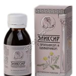 Эликсир Пчелатея с прополисом и одуванчиком, на пчелином подморе.