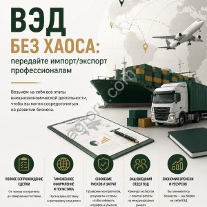 ВЭД без хаоса: передайте импорт/экспорт профессионалам