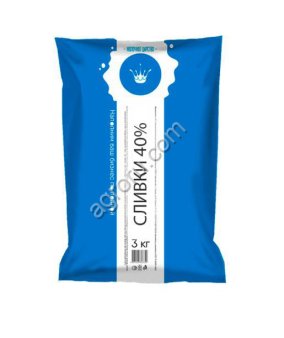 Сливки замороженные пастеризованные 40% в Финпак 3кг