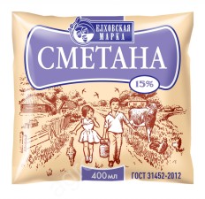 Сметана 15% 400г ГОСТ