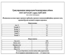 комплексные кормовые добавки.