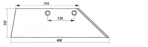 лемех плуга Lemken , , 335 2131, 335 2130