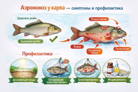 Бактериальная геморрагическая септицемия (краснуха, аэромоноз) у карпа