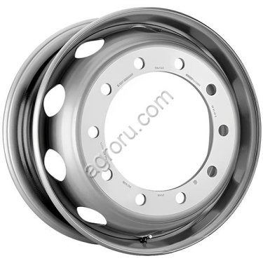 Диск колесный 6.75*17.5 ET129.5 10*225 D176 Accuride (KRONPRINZ) Трал серебристый внут/вент, (арт.: RZB14018OE)