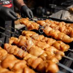 Шашлык из курицы филе грудки без кожи