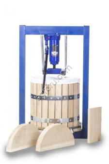 Пресс для сока 25 литров ручной гидравлический с дубовой корзиной. Соковыжималка для яблок, виноград