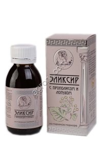 Эликсир Пчелатея с прополисом и лопухом, на пчелином подморе.