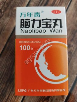 Болюсы для улучшения работы мозга Наолибао (Naolibao Wan)100 пил, Китай,