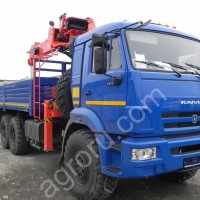 КамАЗ 43118 бортовой с манипулятором Kanglim 1256
