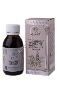 Эликсир Пчелатея с прополисом и солодкой, на пчелином подморе.