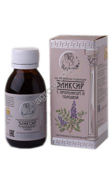 Эликсир Пчелатея с прополисом и солодкой, на пчелином подморе.