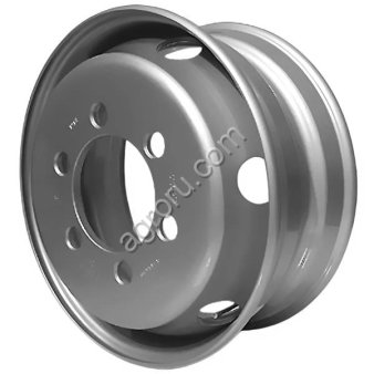 Диск колесный 6.75*19.5 ET126 6*222.25 D164 Asterro Азия-HD120,HINO,ISUZU,Nissan сереб (под футорку) (1913) с вент, (арт.: 1913)