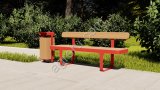 Городская парковая скамейка УНО, модульная мебель NEOMAF