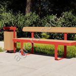 Городская, садовая, парковая скамейка УНО, модульная мебель NEOMAF