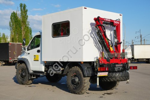 Передвижная мастерская с КМУ на базу авто ГАЗ Садко Некст, техпомощь на базу ам ГАЗ Садко 4х4