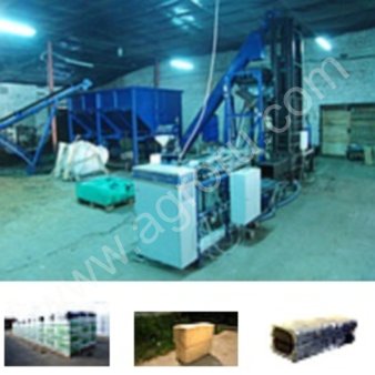 ЗТО Аванпак Линия по прессовке и упаковке опилок, торфа, древесной стружки, минваты в ПЭ мешки