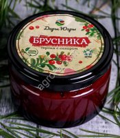Брусника лесная тертая с сахаром / ДАРЫ-ЮГРЫ-ХМАО / 250 гр
