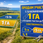 Участок сельскохозяйственного назначения в Крыму с возможностью приобретением соседних участков