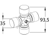 Крестовина карданного вала 35х93,5