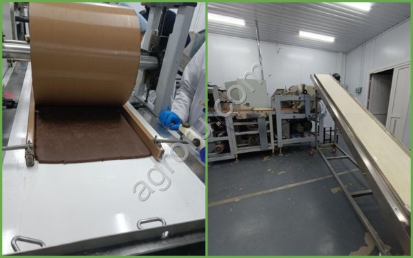 Линия раскатки, резки батончиков