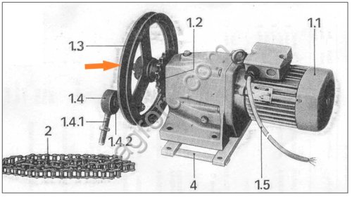Шкив мотор-редуктора К 527 (ф300 (ф28,30,32))
