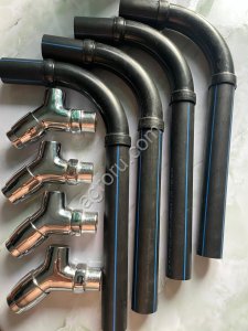 Кран смывной КРС-20-04 с​ кнопкой и ПВХ трубкой.