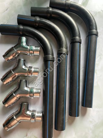 Кран смывной КРС-20-04 с​ кнопкой и ПВХ трубкой.