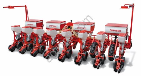 Навесная пневматическая сеялка с двухдисковым сошником МТR 8 для посева и внесения удобрений