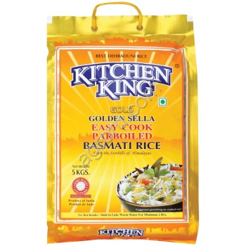золотистый пропаренный <span>рис</span> басмати kitchen king