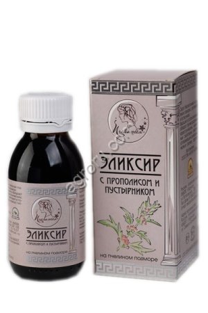 Эликсир Пчелатея с прополисом и пустырником, на пчелином подморе.