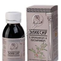 Эликсир Пчелатея с прополисом и пустырником, на пчелином подморе.
