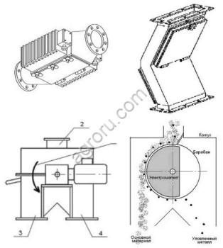 Трубные сепараторы (железоотделители) для извлечения металла из зерна, и пр. сыпучего груза.