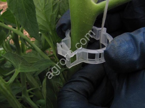 Клипсы 15 мм, держатель томатов/огурцов (200шт./уп)