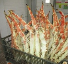 Red King Crab Single Legs Claws, cooked and frozen/Краб Камчатский, разрезанные ноги и клешни, варено-мороженый