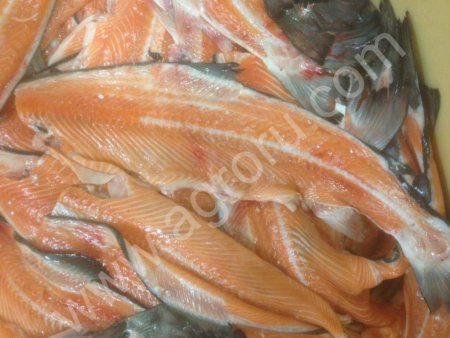 Лосось (субпродукты) - брюшки, хребты, головы,тримминг